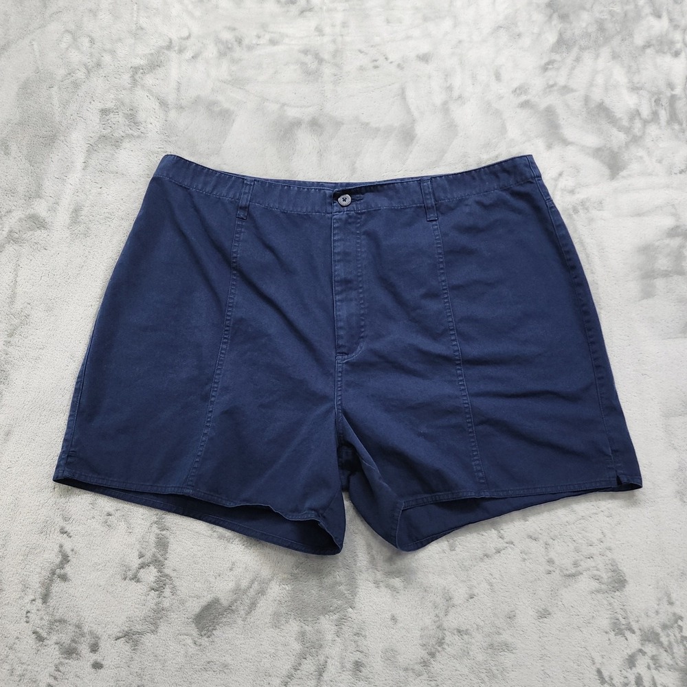 Northcrest‎ Shorts Womens 22W Blue High Rise Bermuda Cotton Summer Casual Preppy